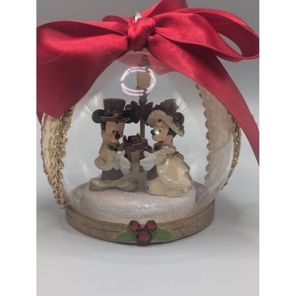 Victorian Mickey & Minnie Christmas Ornament - Picture 1 of 10